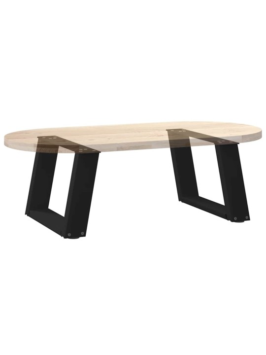 Sohvapöydän jalat u-muotoiset 2 kpl musta 40x(30-31) cm teräs