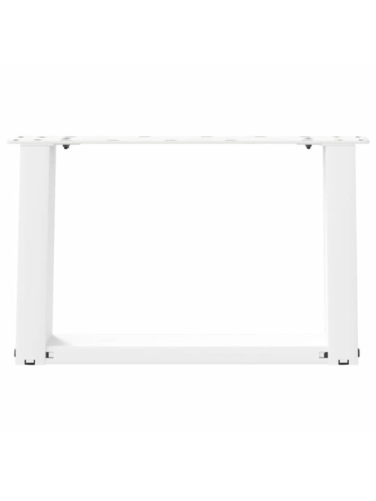 Sohvapöydän jalat u-muotoiset 2 kpl valkoinen 40x(30-31) cm teräs