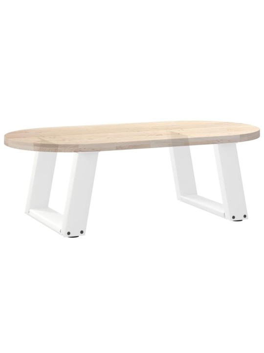 Sohvapöydän jalat u-muotoiset 2 kpl valkoinen 50x(30-31) cm teräs