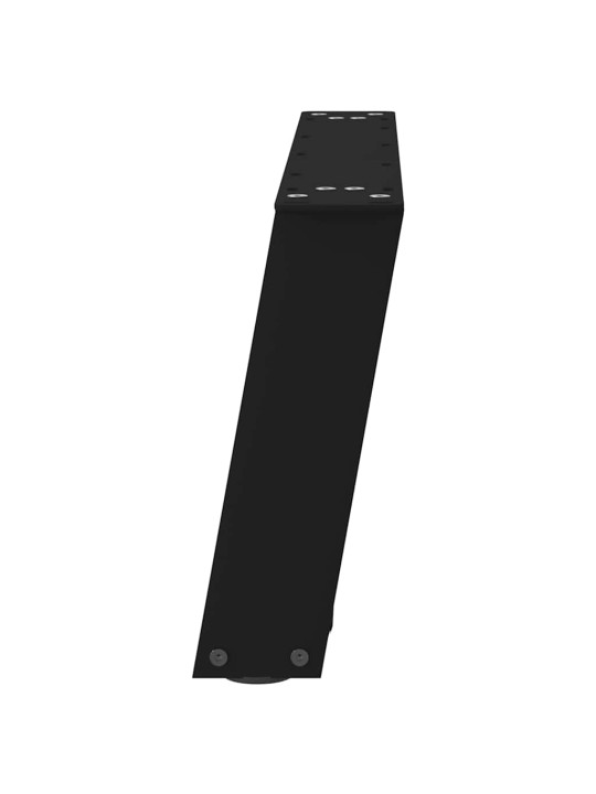 Sohvapöydän jalat u-muotoiset 2 kpl musta 60x(30-31) cm teräs