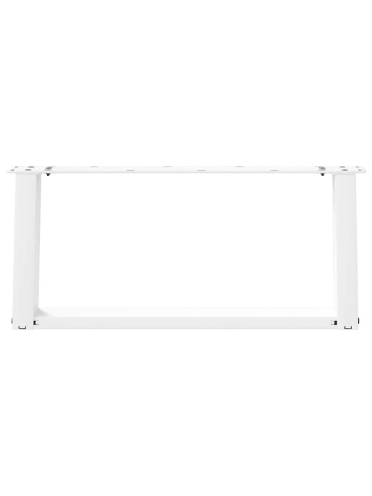 Sohvapöydän jalat u-muotoiset 2 kpl valkoinen 60x(30-31) cm teräs