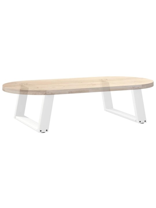 Sohvapöydän jalat u-muotoiset 2 kpl valkoinen 60x(30-31) cm teräs