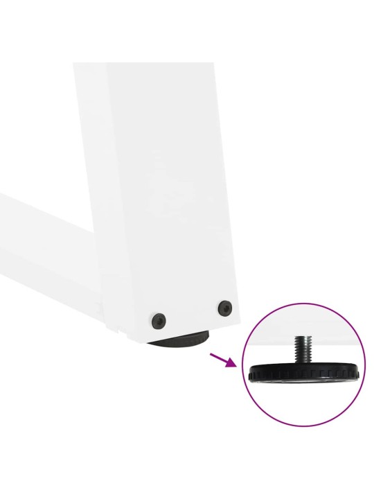 Sohvapöydän jalat u-muotoiset 2 kpl valkoinen 60x(30-31) cm teräs