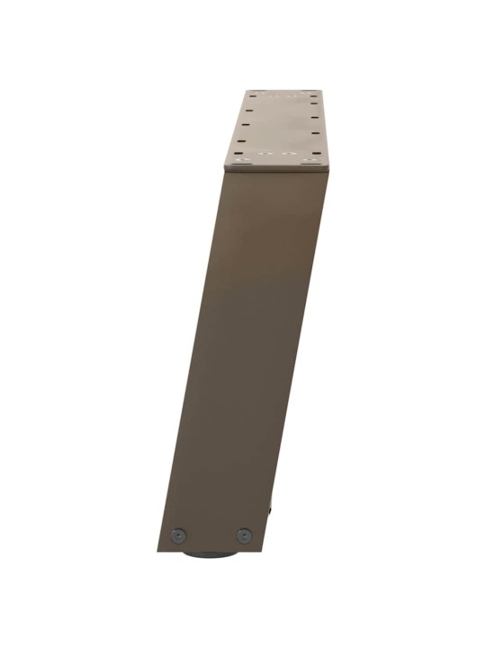 Sohvapöydän jalat u-muotoiset 2 kpl luonnonvärinen teräs 60x(30-31) cm teräs