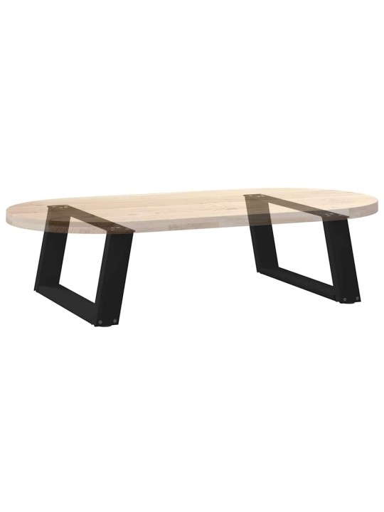 Sohvapöydän jalat u-muotoiset 2 kpl musta 70x(30-31) cm teräs
