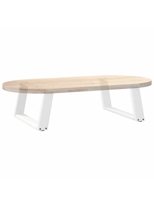 Sohvapöydän jalat u-muotoiset 2 kpl valkoinen 70x(30-31) cm teräs