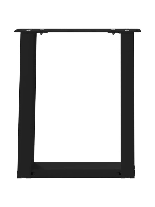 Sohvapöydän jalat u-muotoiset 2 kpl musta 38x(42-43) cm teräs