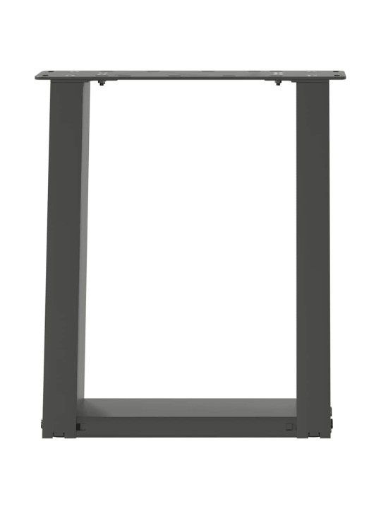 Sohvapöydän jalat u-muotoiset 2 kpl antrasiitti 38x(42-43) cm teräs