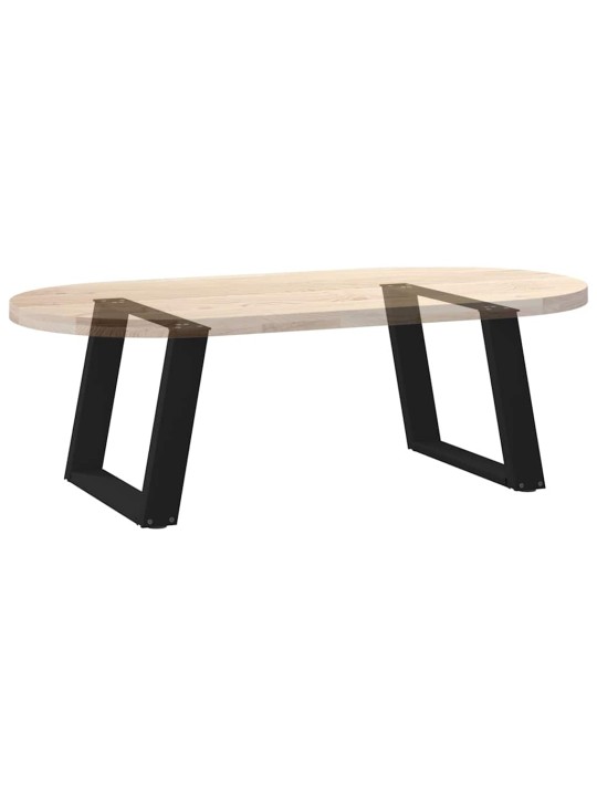 Sohvapöydän jalat u-muotoiset 2 kpl musta 50x(42-43) cm teräs