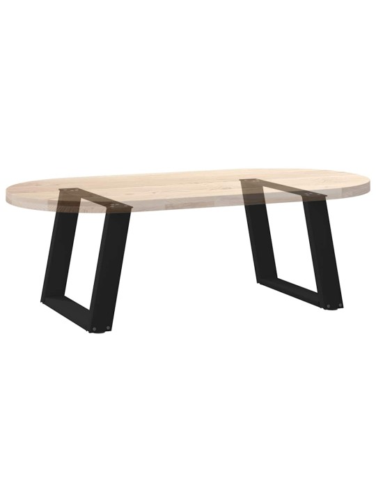 Sohvapöydän jalat u-muotoiset 2 kpl musta 60x(42-43) cm teräs