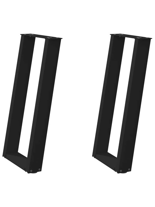 Konsolipöydän jalat u-muotoiset 2 kpl musta 28x(72-73) cm teräs