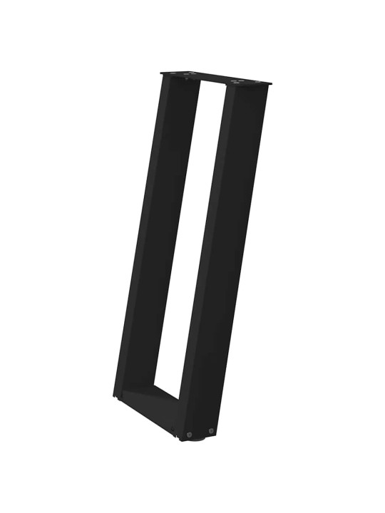 Konsolipöydän jalat u-muotoiset 2 kpl musta 28x(72-73) cm teräs