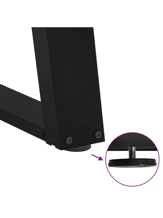 Konsolipöydän jalat u-muotoiset 2 kpl musta 28x(72-73) cm teräs
