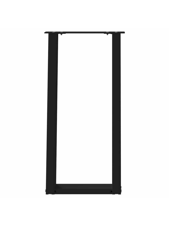 Konsolipöydän jalat u-muotoiset 2 kpl musta 38x(72-73) cm teräs