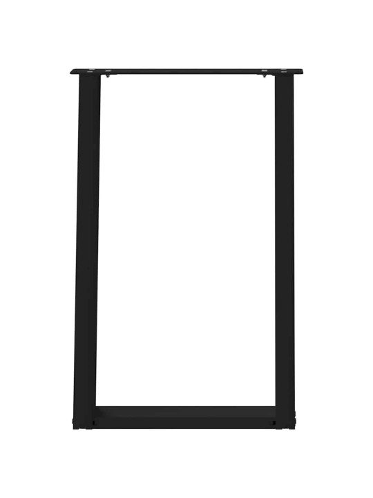 Ruokapöydän jalat u-muotoiset 2 kpl musta 60x(72-73) cm teräs