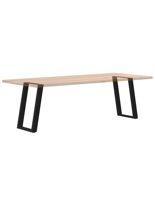 Ruokapöydän jalat u-muotoiset 2 kpl musta 60x(72-73) cm teräs