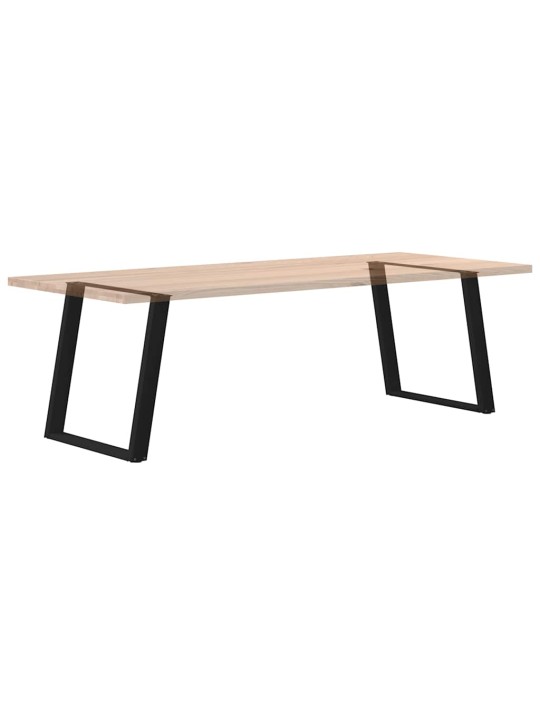 Ruokapöydän jalat u-muotoiset 2 kpl musta 80x(72-73) cm teräs
