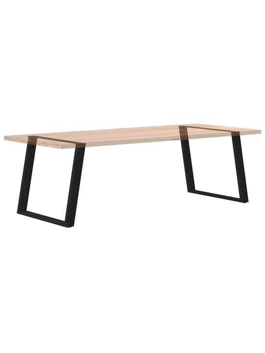 Ruokapöydän jalat u-muotoiset 2 kpl musta 90x(72-73) cm teräs