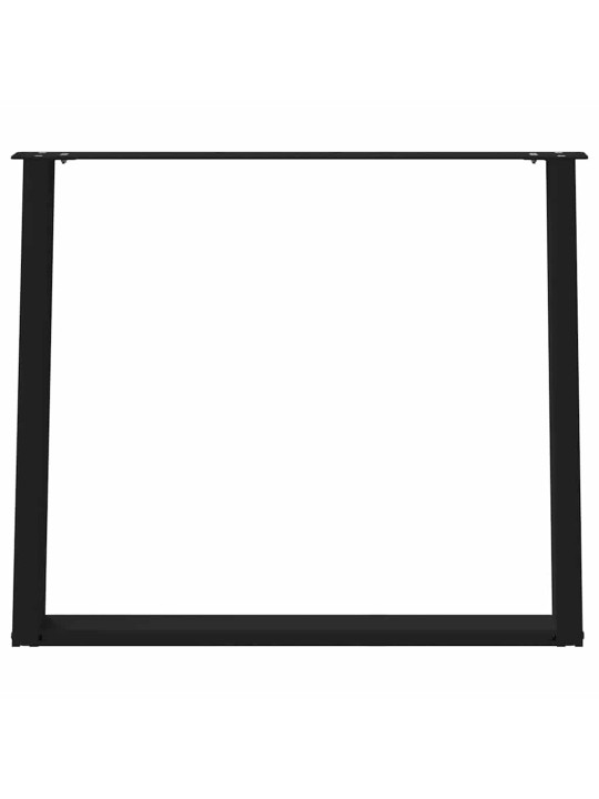 Ruokapöydän jalat u-muotoiset 2 kpl musta 100x(72-73) cm teräs