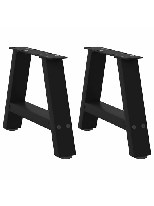 Sohvapöydän jalat a-muotoiset 2 kpl musta 40x(30-31) cm teräs