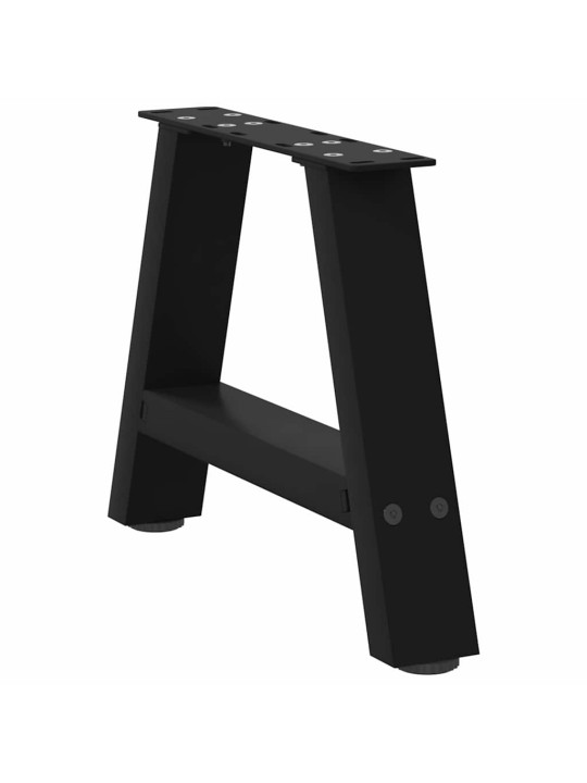 Sohvapöydän jalat a-muotoiset 2 kpl musta 40x(30-31) cm teräs