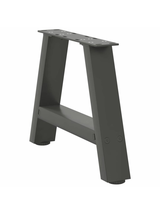 Sohvapöydän jalat a-muotoiset 2 kpl antrasiitti 40x(30-31) cm teräs