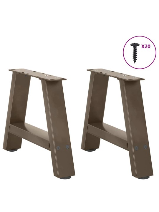 Sohvapöydän jalat a-muotoiset 2 kpl 40x(30-31) cm teräs