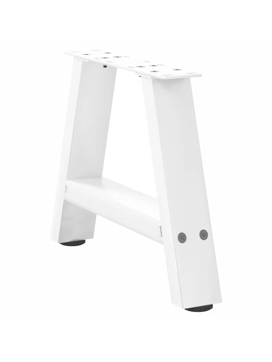 Sohvapöydän jalat a-muotoiset 2 kpl valkoinen 50x(30-31) cm teräs