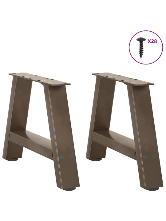 Sohvapöydän jalat a-muotoiset 2 kpl 50x(30-31) cm teräs