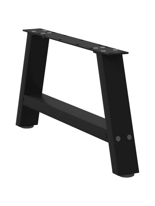 Sohvapöydän jalat a-muotoiset 2 kpl musta 60x(30-31) cm teräs