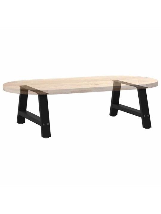 Sohvapöydän jalat a-muotoiset 2 kpl musta 60x(30-31) cm teräs