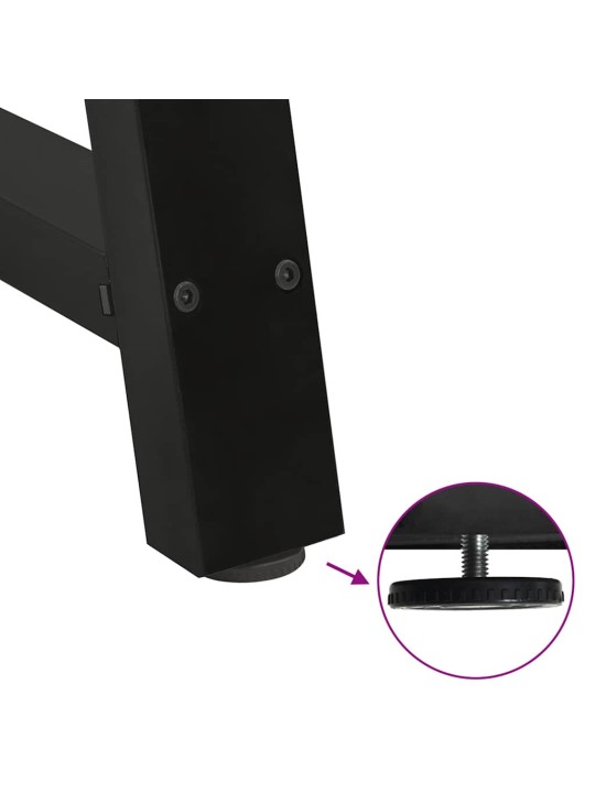 Sohvapöydän jalat a-muotoiset 2 kpl musta 60x(30-31) cm teräs