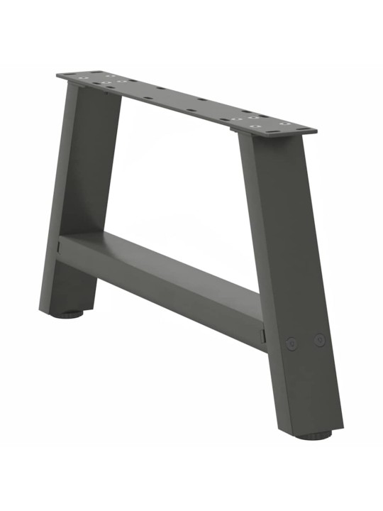 Sohvapöydän jalat a-muotoiset 2 kpl antrasiitti 60x(30-31) cm teräs