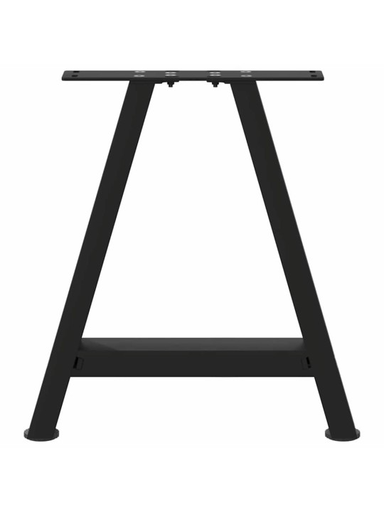 Sohvapöydän jalat a-muotoiset 2 kpl musta 38x(42-43) cm teräs