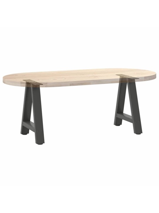 Sohvapöydän jalat a-muotoiset 2 kpl antrasiitti 38x(42-43) cm teräs