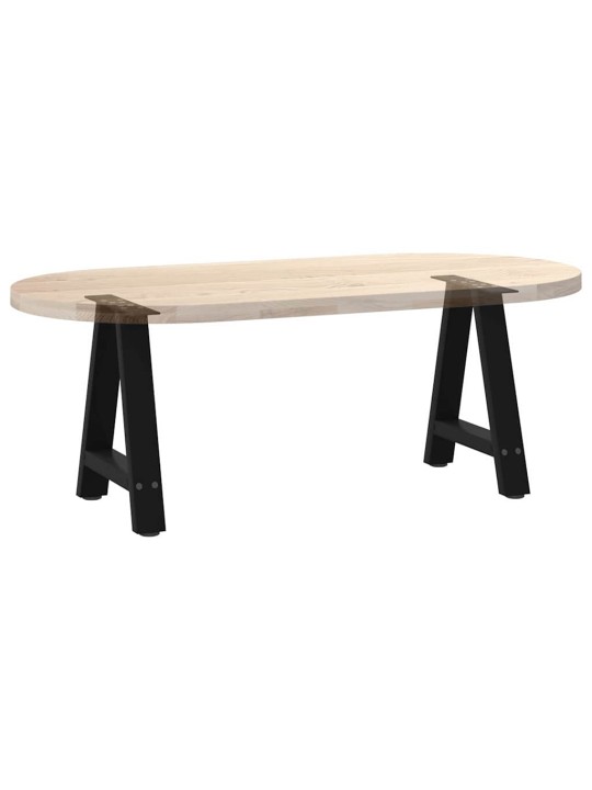 Sohvapöydän jalat a-muotoiset 2 kpl musta 50x(42-43) cm teräs