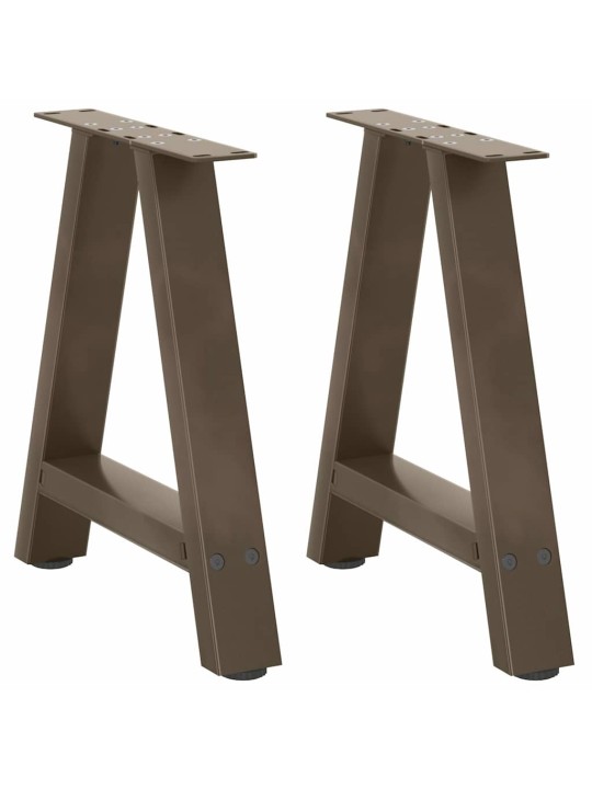 Sohvapöydän jalat a-muotoiset 2 kpl 50x(42-43) cm teräs