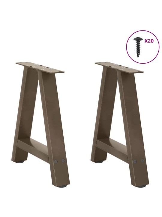 Sohvapöydän jalat a-muotoiset 2 kpl 50x(42-43) cm teräs