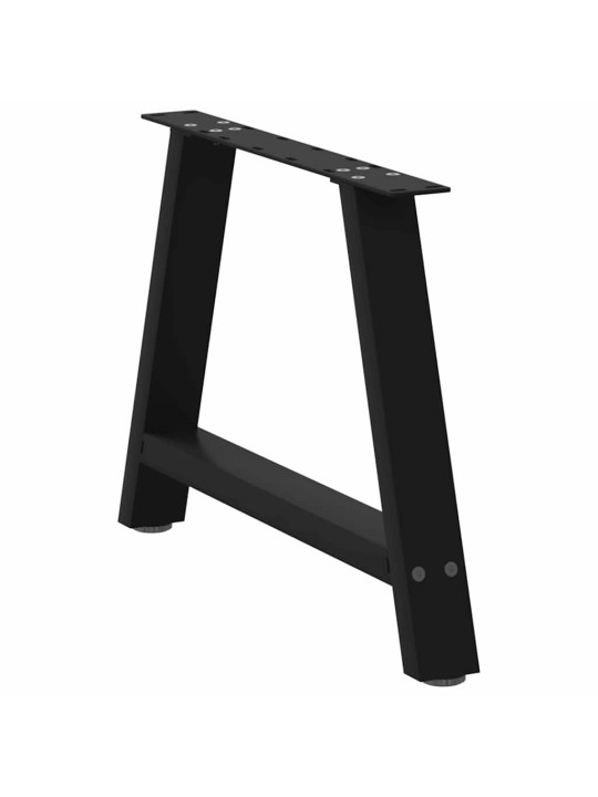 Sohvapöydän jalat a-muotoiset 2 kpl musta 60x(42-43) cm teräs