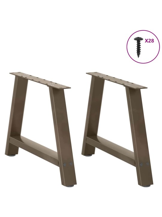 Sohvapöydän jalat a-muotoiset 2 kpl 70x(42-43) cm teräs
