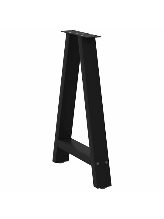 Ruokapöydän jalat a-muotoiset 2 kpl musta 50x(72-73) cm teräs