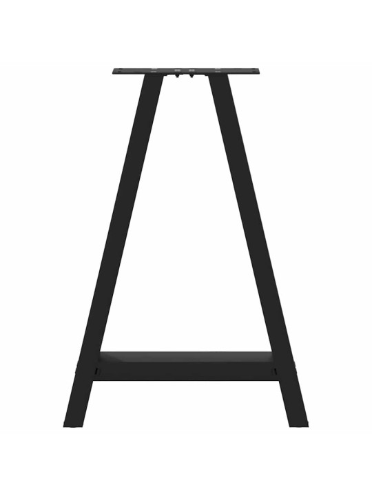 Ruokapöydän jalat a-muotoiset 2 kpl musta 50x(72-73) cm teräs