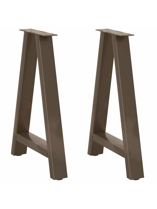 Ruokapöydän jalat a-muotoiset 2 kpl 50x(72-73) cm teräs