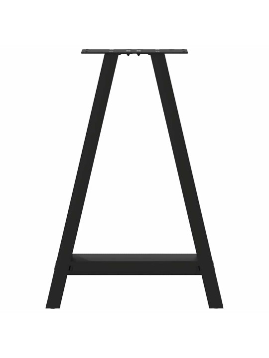 Ruokapöydän jalat a-muotoiset 2 kpl musta 60x(72-73) cm teräs