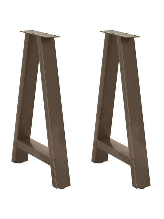 Ruokapöydän jalat a-muotoiset 2 kpl 60x(72-73) cm teräs