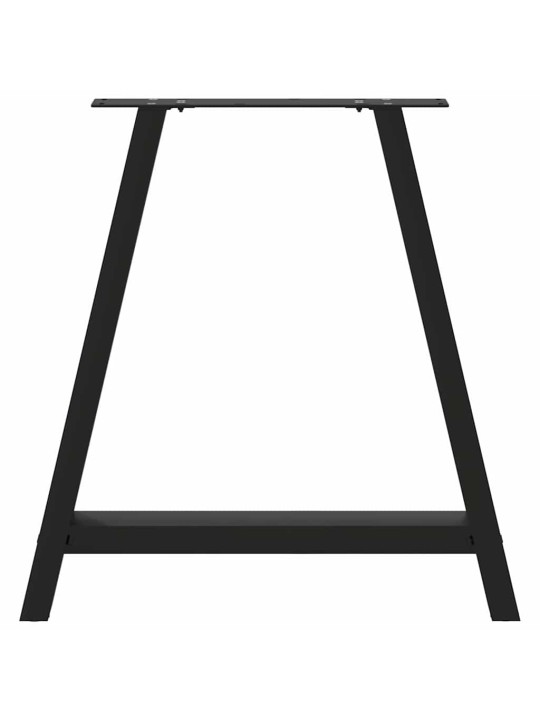 Ruokapöydän jalat a-muotoiset 2 kpl musta 70x(72-73) cm teräs