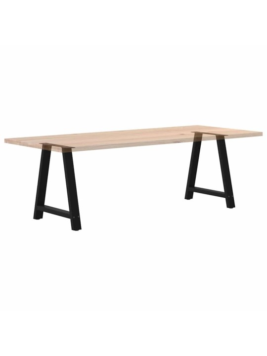 Ruokapöydän jalat a-muotoiset 2 kpl musta 70x(72-73) cm teräs