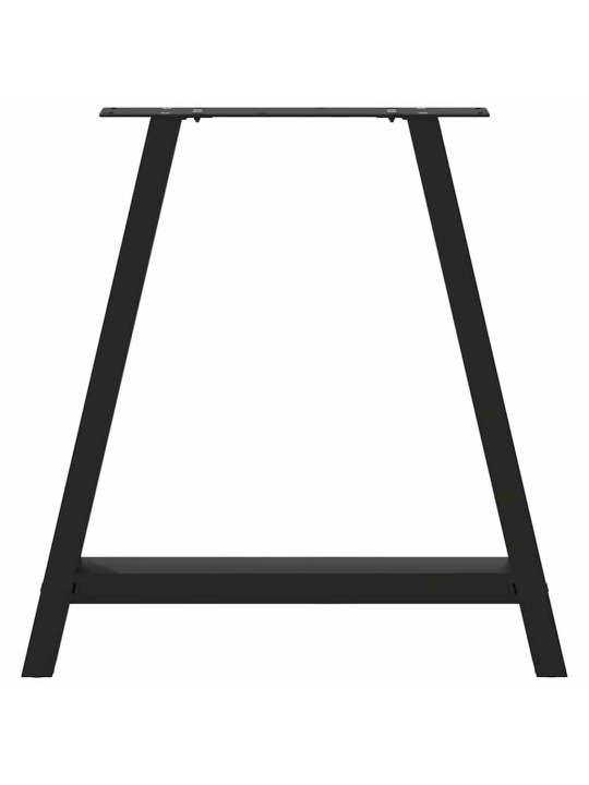 Ruokapöydän jalat a-muotoiset 2 kpl musta 80x(72-73) cm teräs