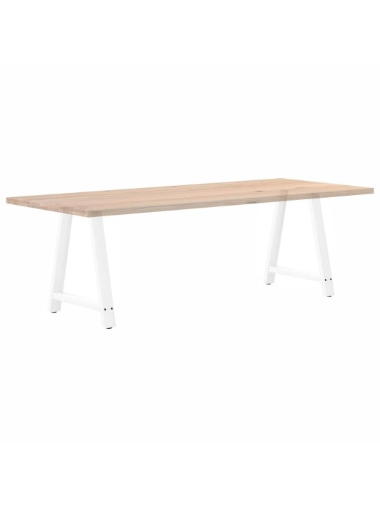 Ruokapöydän jalat a-muotoiset 2 kpl valkoinen 80x(72-73) cm teräs