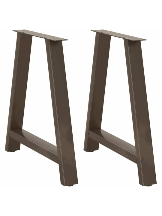 Ruokapöydän jalat a-muotoiset 2 kpl 80x(72-73) cm teräs